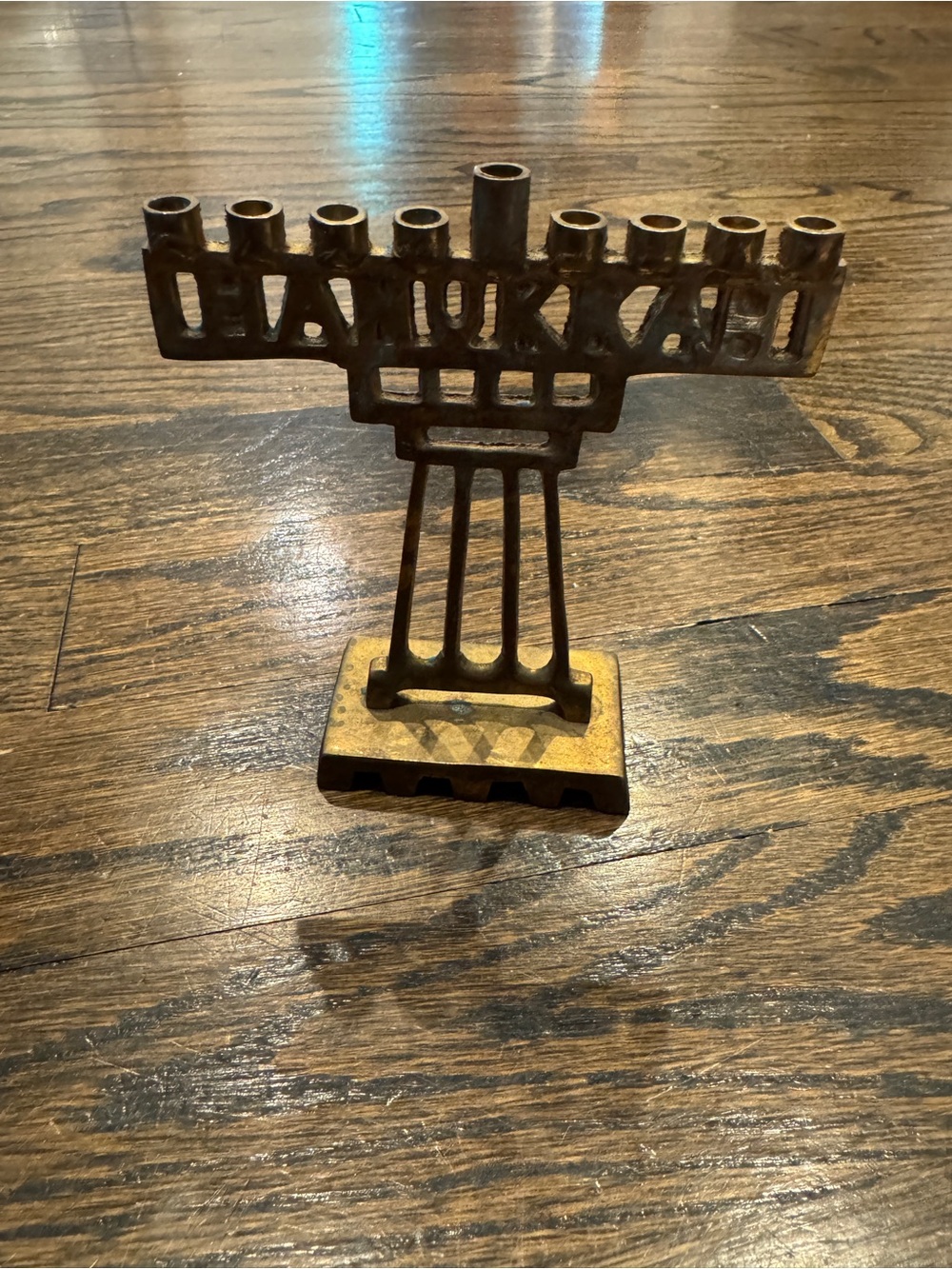 Vintage Menorah in Brass Finish India